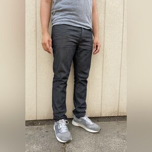 Ted Baker London Dark Blue Denim Button Fly Straight Legged Blue Jeans 32L